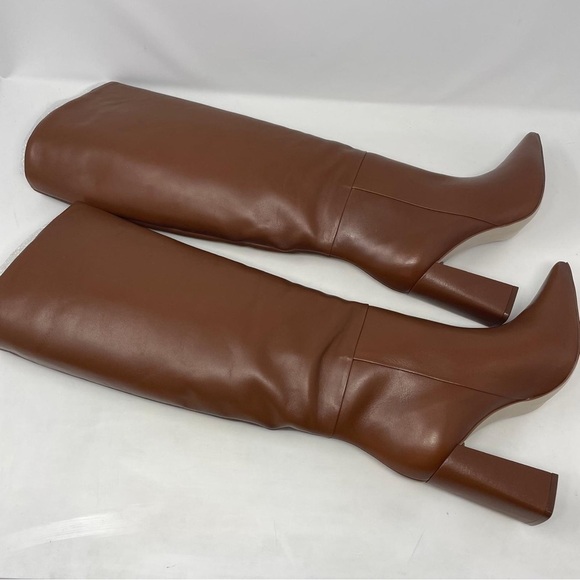 Steve Madden Handles Leather Knee High Heeled Boots in Cognac Brown - NWT - Picture 11 of 14
